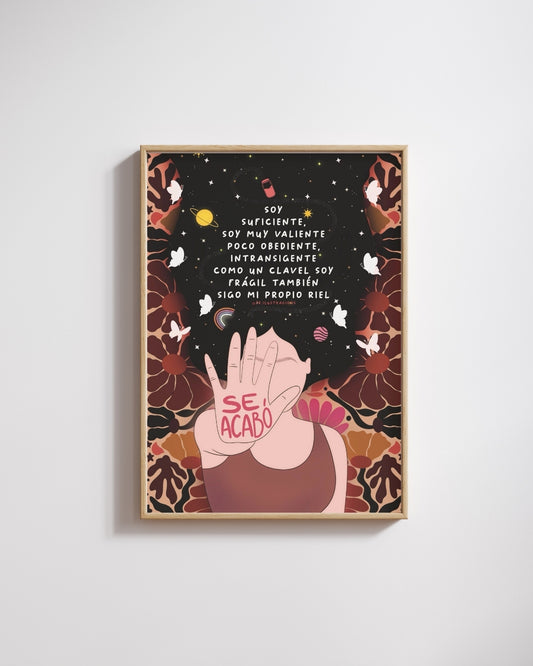 Suficiente como un Clavel – Lámina Ilustrada Digital y Física | Amor Propio y Belleza Natural