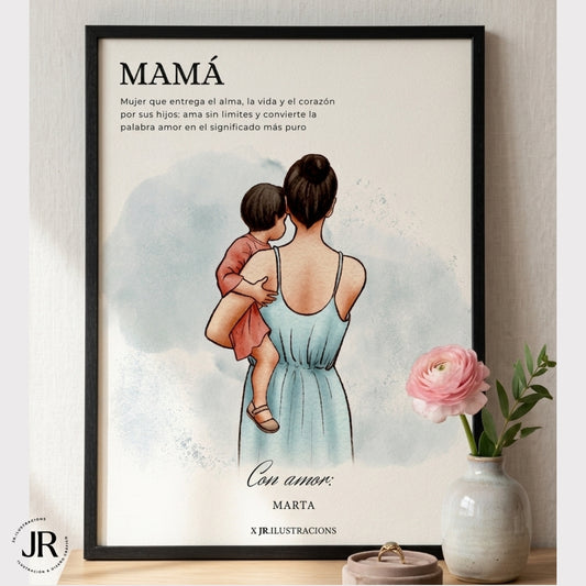 Lámina Personalizada · Esencia de Madre (Incluye Marco)