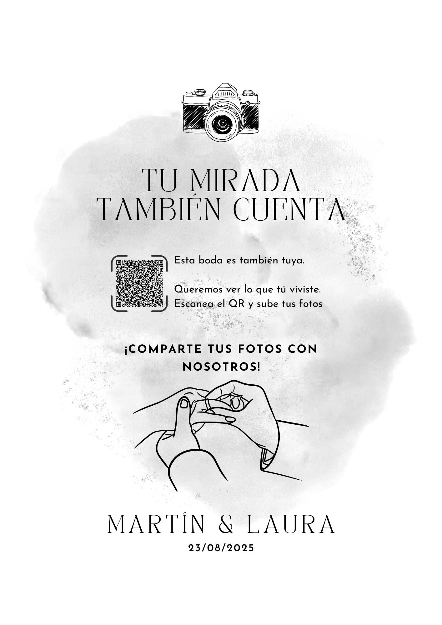 Cartel “Comparte tus fotos de Boda” – Captura cada momento