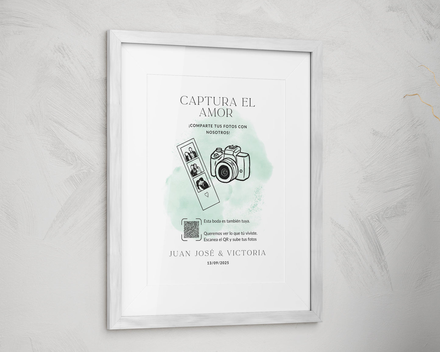 Cartel “Comparte tus fotos de Boda” – Captura cada momento