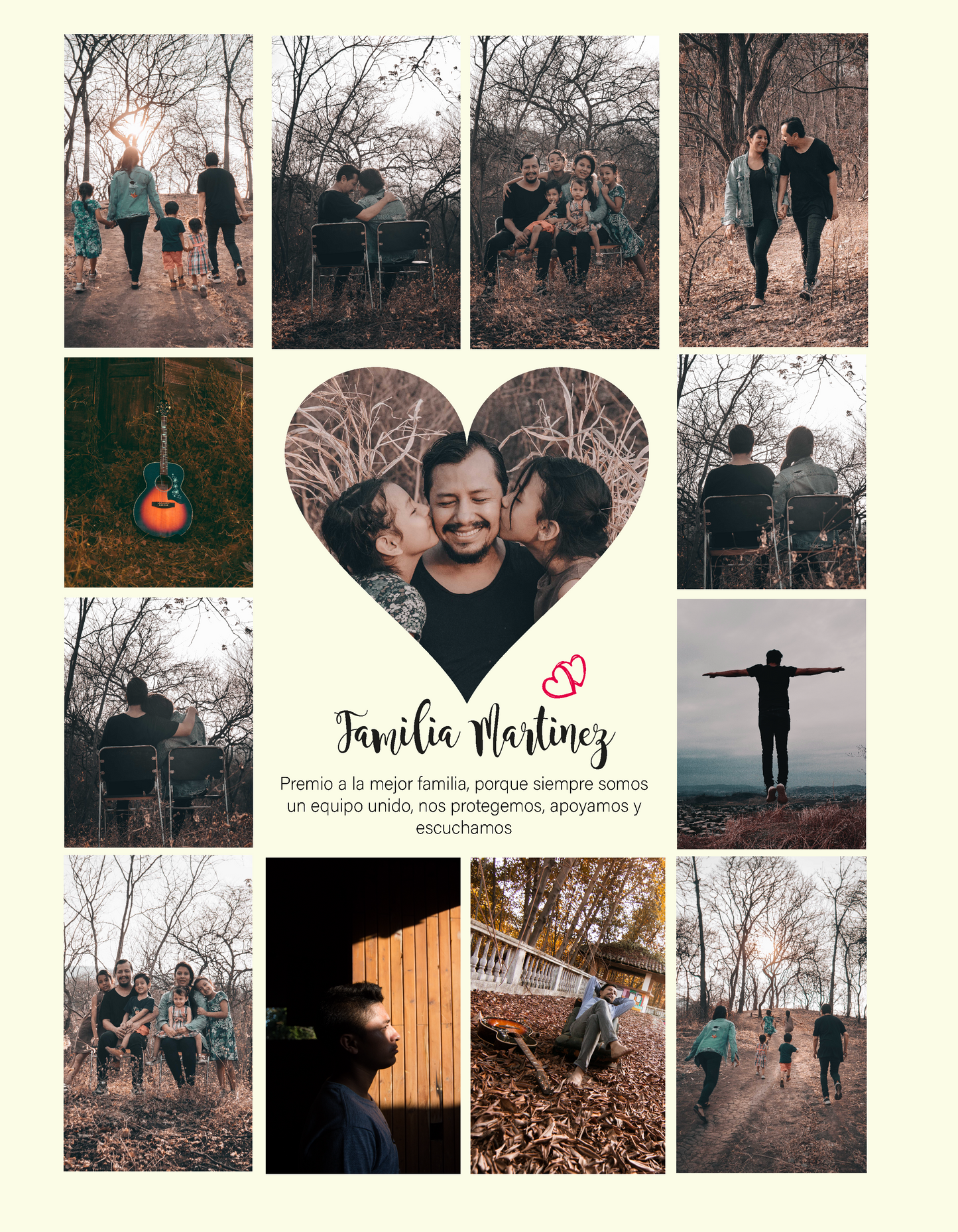 Lámina digital para parejas con diseño de corazón de fotos románticas y frase personalizable de JR.Ilustracions.