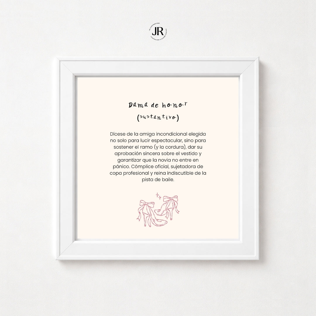 Wedding Bridesmaid Print – A Touching Detail