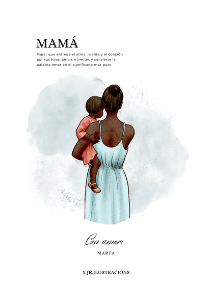 Lámina Personalizada · Esencia de Madre (Incluye Marco)