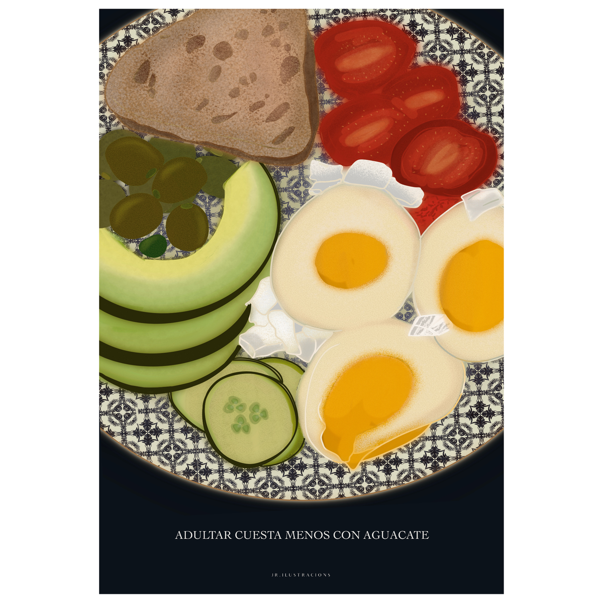 Lámina "Primero desayuno, luego vemos" · Decoración Cocina y Mañanas (Físico o Digital)