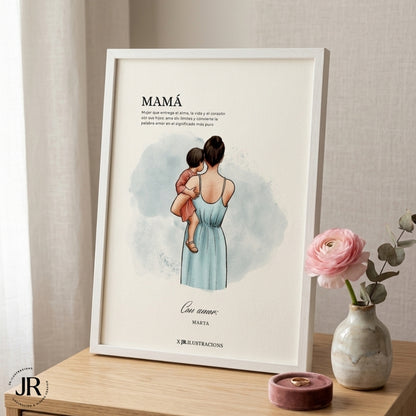 Lámina Personalizada · Esencia de Madre (Incluye Marco)