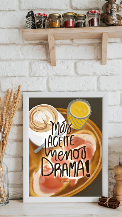 Lámina Decorativa “Primero desayuno, luego vemos” — Formato Digital