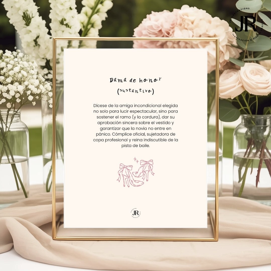Wedding Bridesmaid Print – A Touching Detail