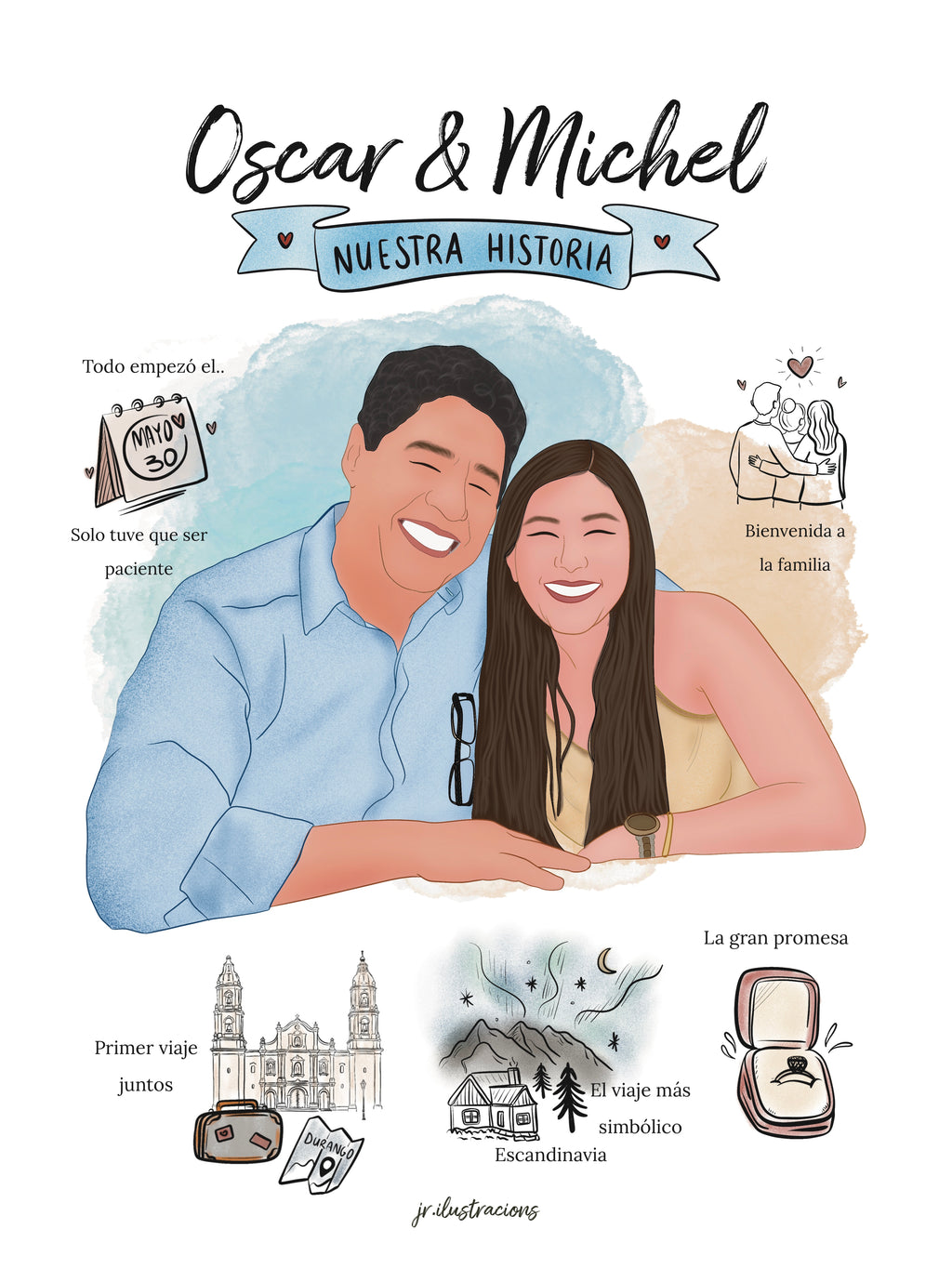 Illustration d'une histoire d'amour ou d'amitié