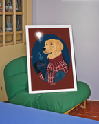 Cuadro Perro "Spider-Dog" | Lámina Ilustrada Superhéroe