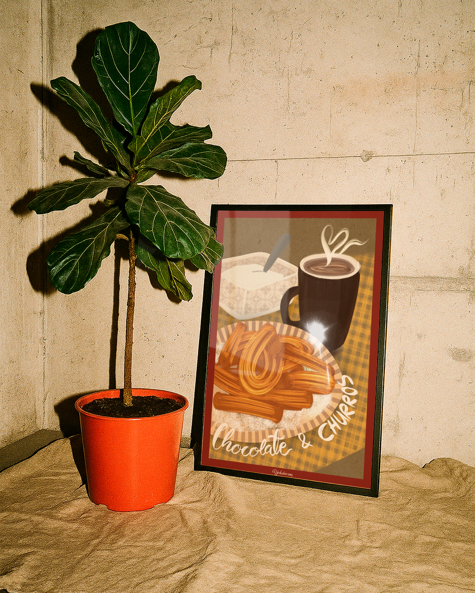 Lámina "Chocolate & Churros" · Decoración Cocina y Tradición (Físico o Digital)