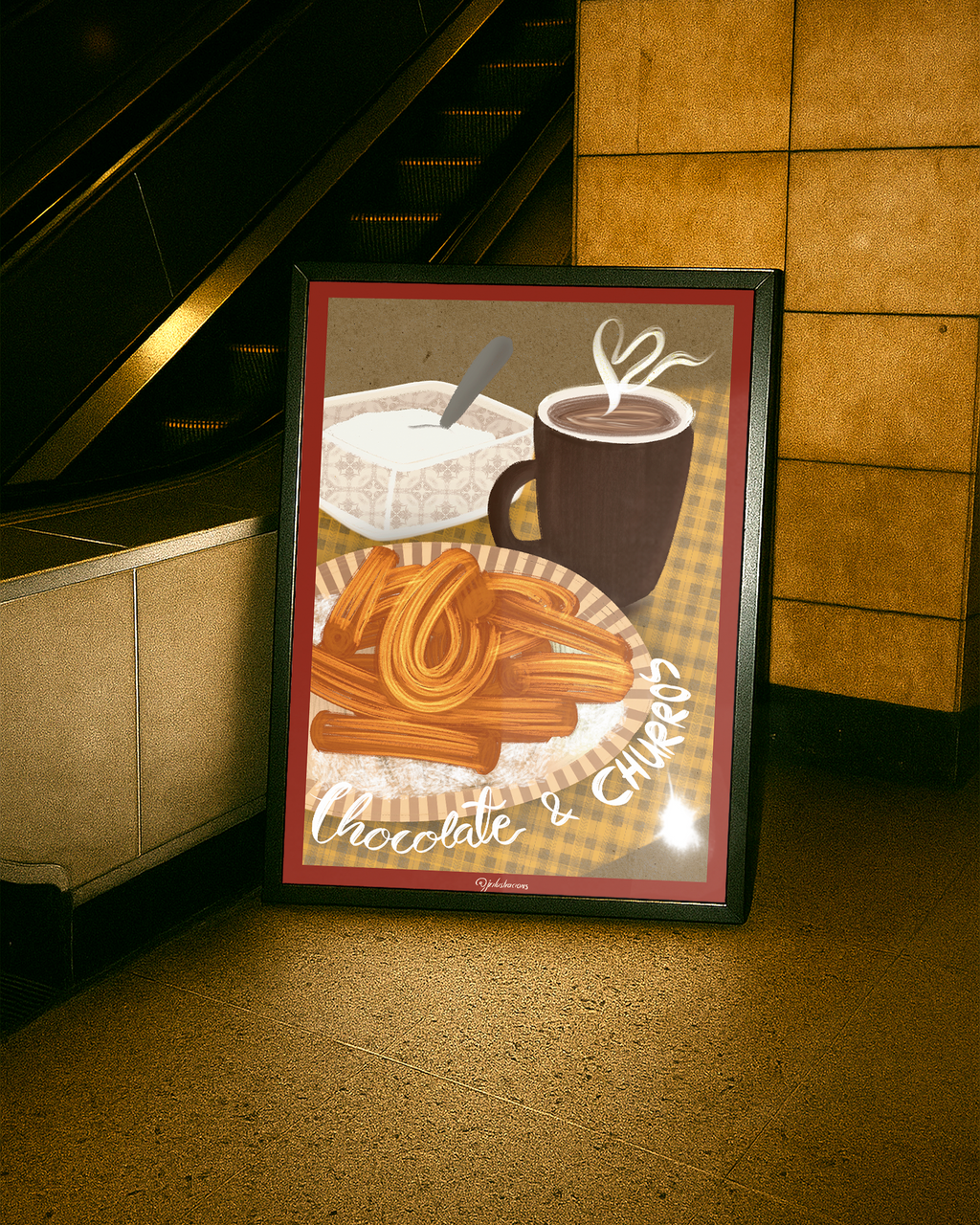 Lámina "Chocolate & Churros" · Decoración Cocina y Tradición (Físico o Digital)