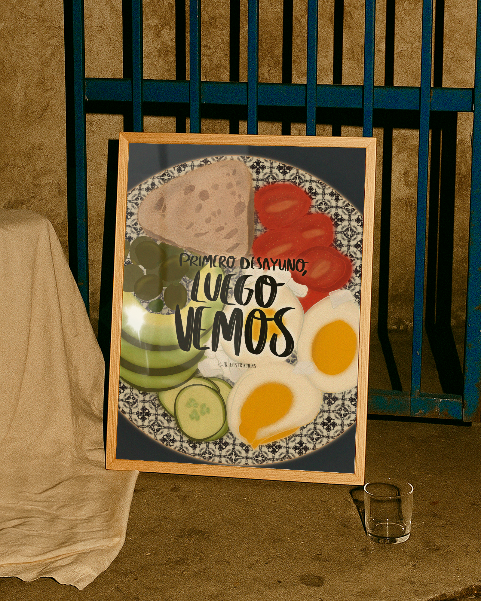 Lámina "Primero desayuno, luego vemos" · Decoración Cocina y Mañanas (Físico o Digital)