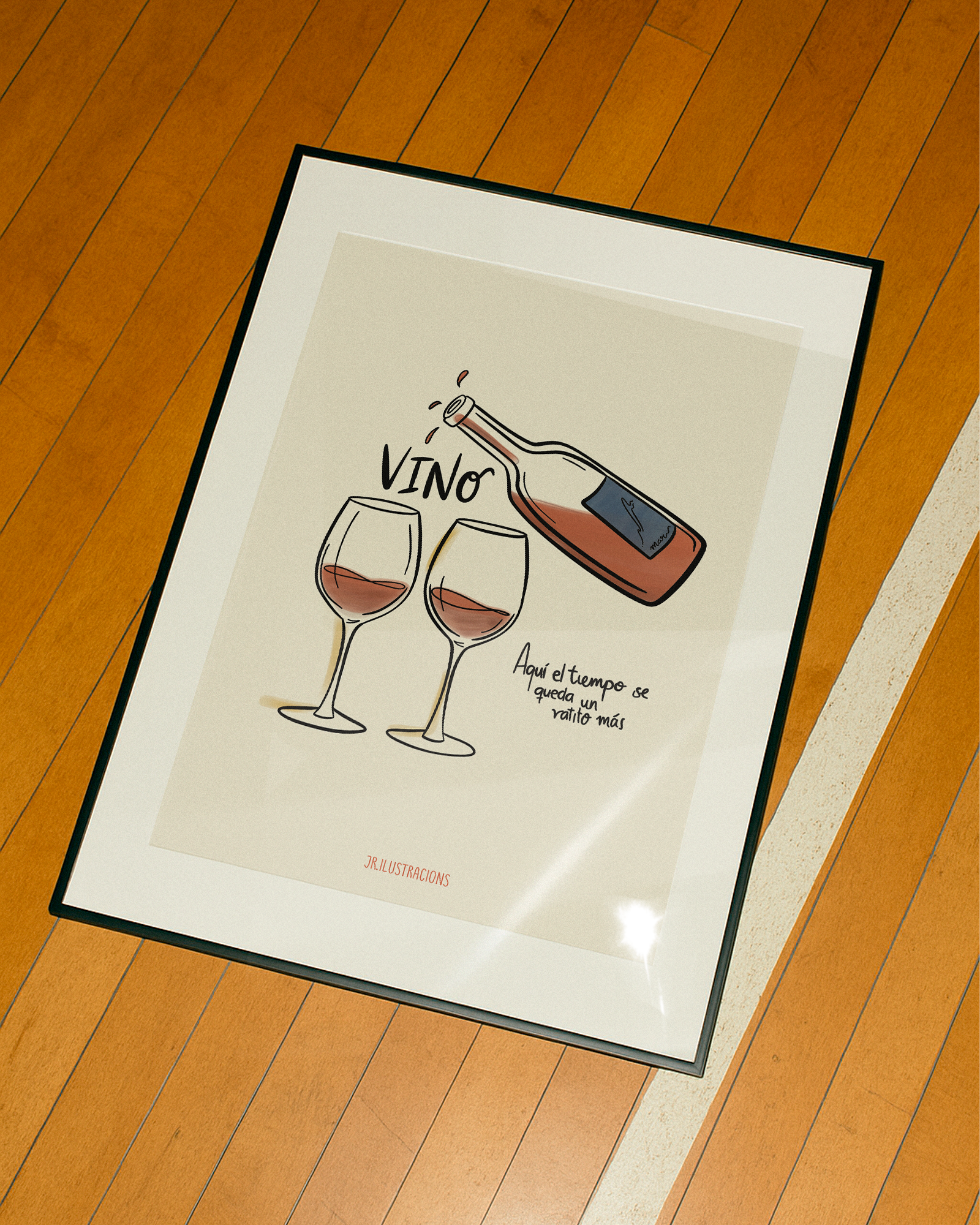 Lámina "Vino" · Decoración Cocina y Salón (Físico o Digital)