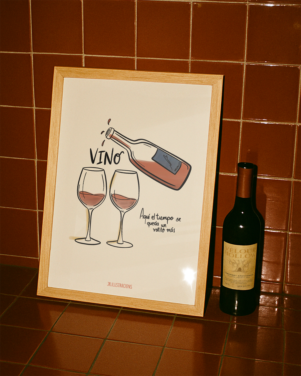 Lámina "Vino" · Decoración Cocina y Salón (Físico o Digital)