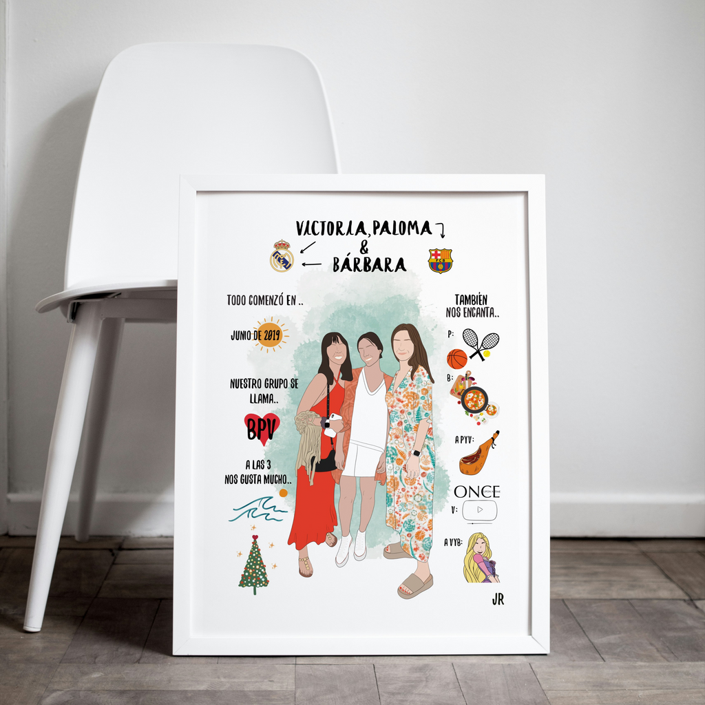 Historia de Amor o Amistad · Ilustración Personalizada (Digital o Físico)