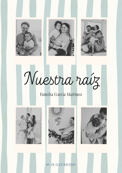 Lámina Nuestra Raíz · Collage Personalizado de 6 Fotos y Apellido (Digital o Físico)