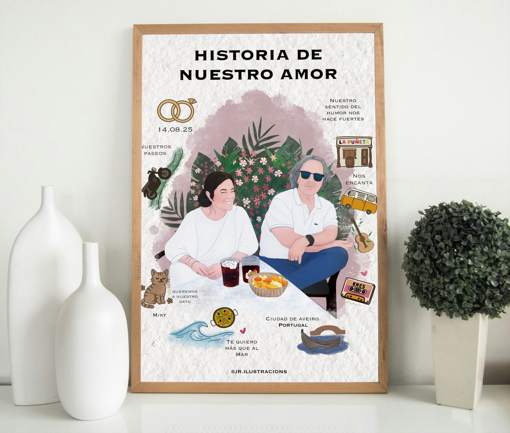 Historia de Amor o Amistad · Ilustración Personalizada (Digital o Físico)