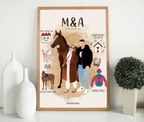Historia de Amor o Amistad · Ilustración Personalizada (Digital o Físico)