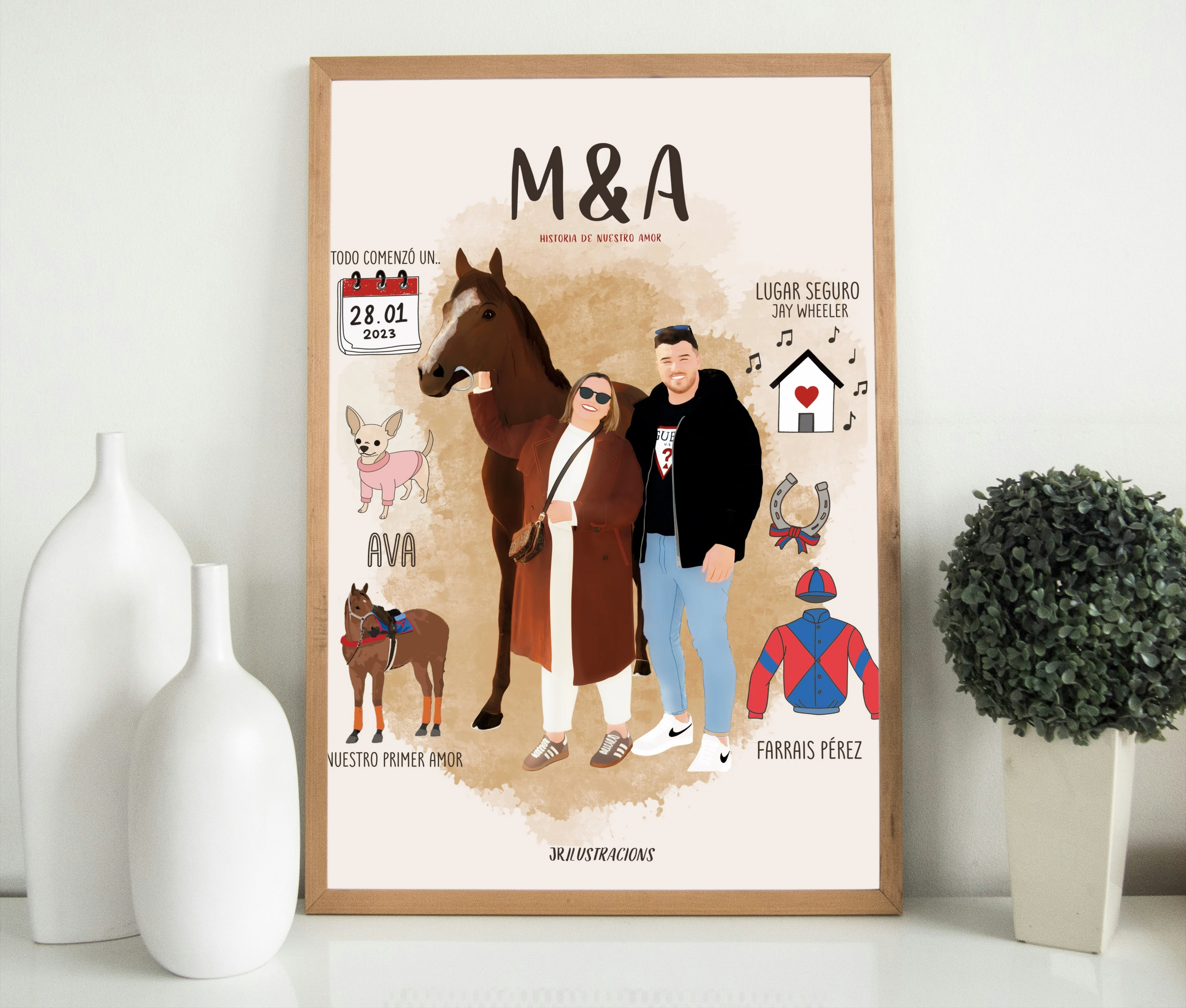 Historia de Amor o Amistad · Ilustración Personalizada (Digital o Físico)