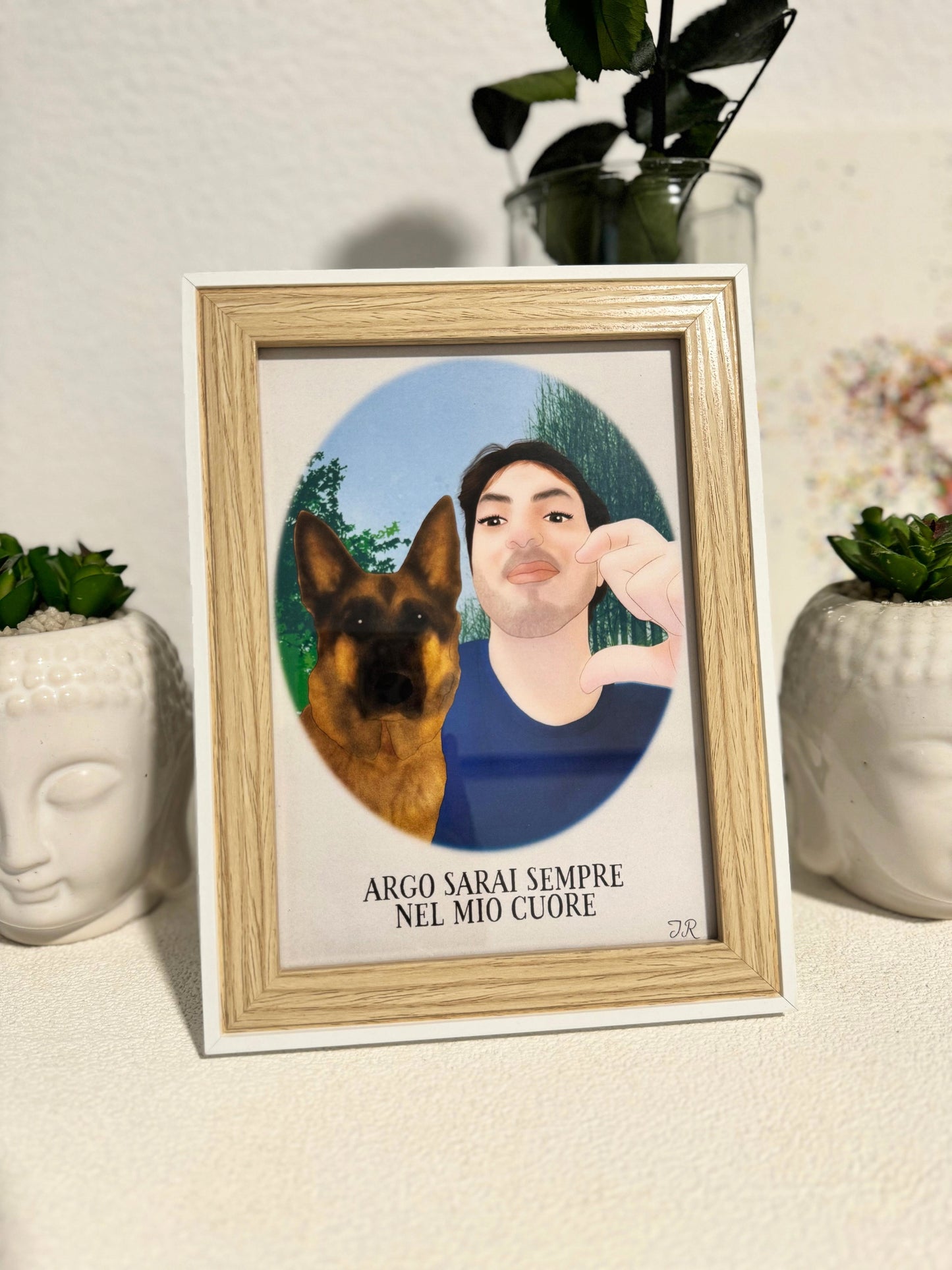 Ilustración Personalizada de Mascotas - Formato Físico