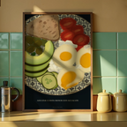 Lámina "Primero desayuno, luego vemos" · Decoración Cocina y Mañanas (Físico o Digital)