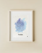 Cuadro personalizado de embarazo con arte de una sola línea y fondo rosa para decoración tierna.