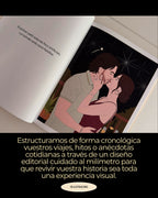 Muestra de la apertura plana de 180° de un cuento ilustrado personalizado de JR Ilustracions, diseñado para que las ilustraciones se disfruten al completo.
