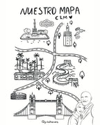 Diseño digital de mapa ilustrado personalizado con las localizaciones y momentos especiales de vuestra vida.