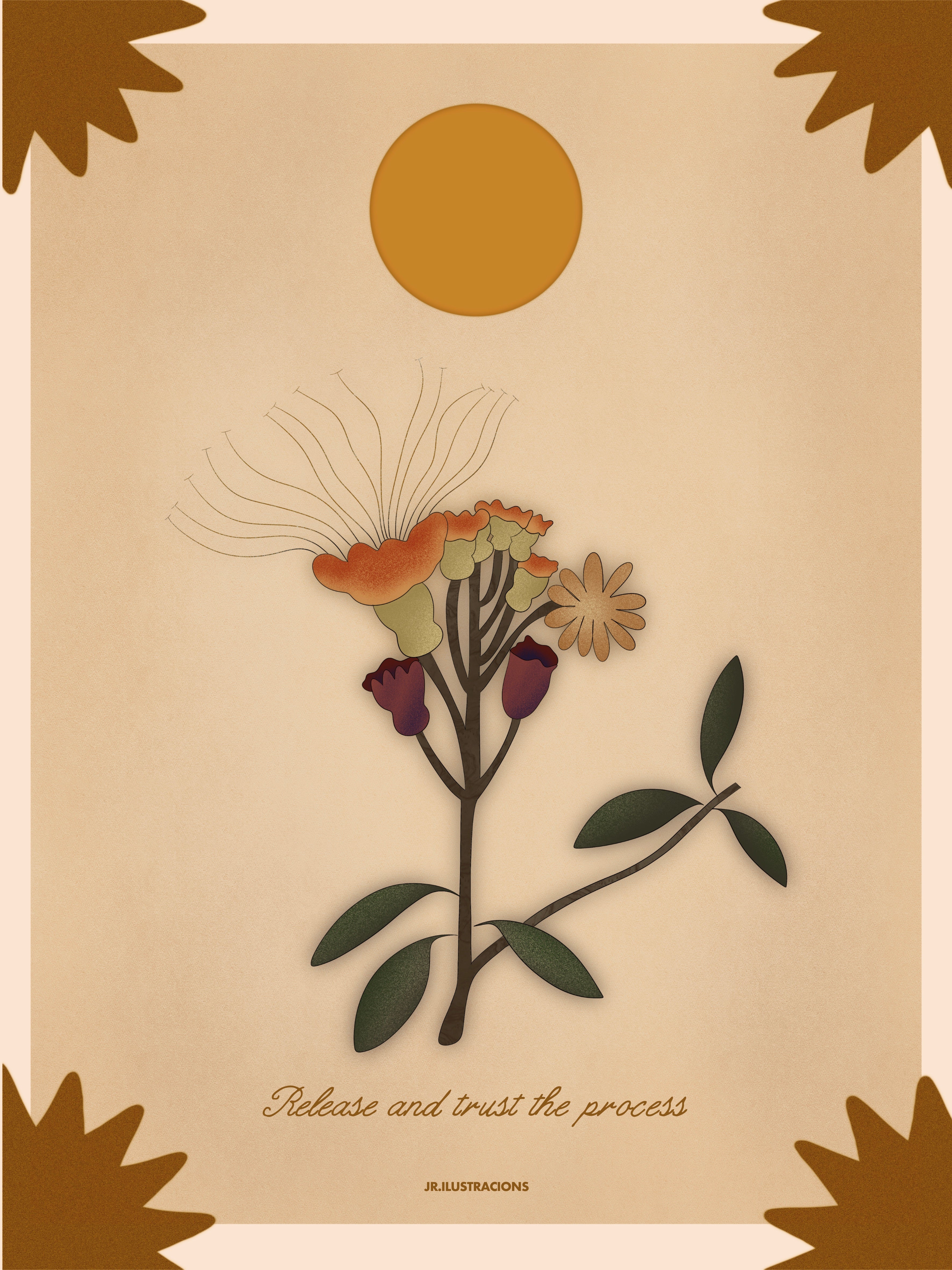 Diseño gráfico espiritual imprimible en formato digital o físico para regalo original de autoayuda y positividad.