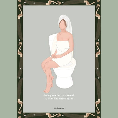 Lámina "Fading into the background" · Arte Minimalista (Físico o Digital)