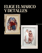 Guía práctica para seleccionar el tipo de marco y añadir las instrucciones especiales del pedido.