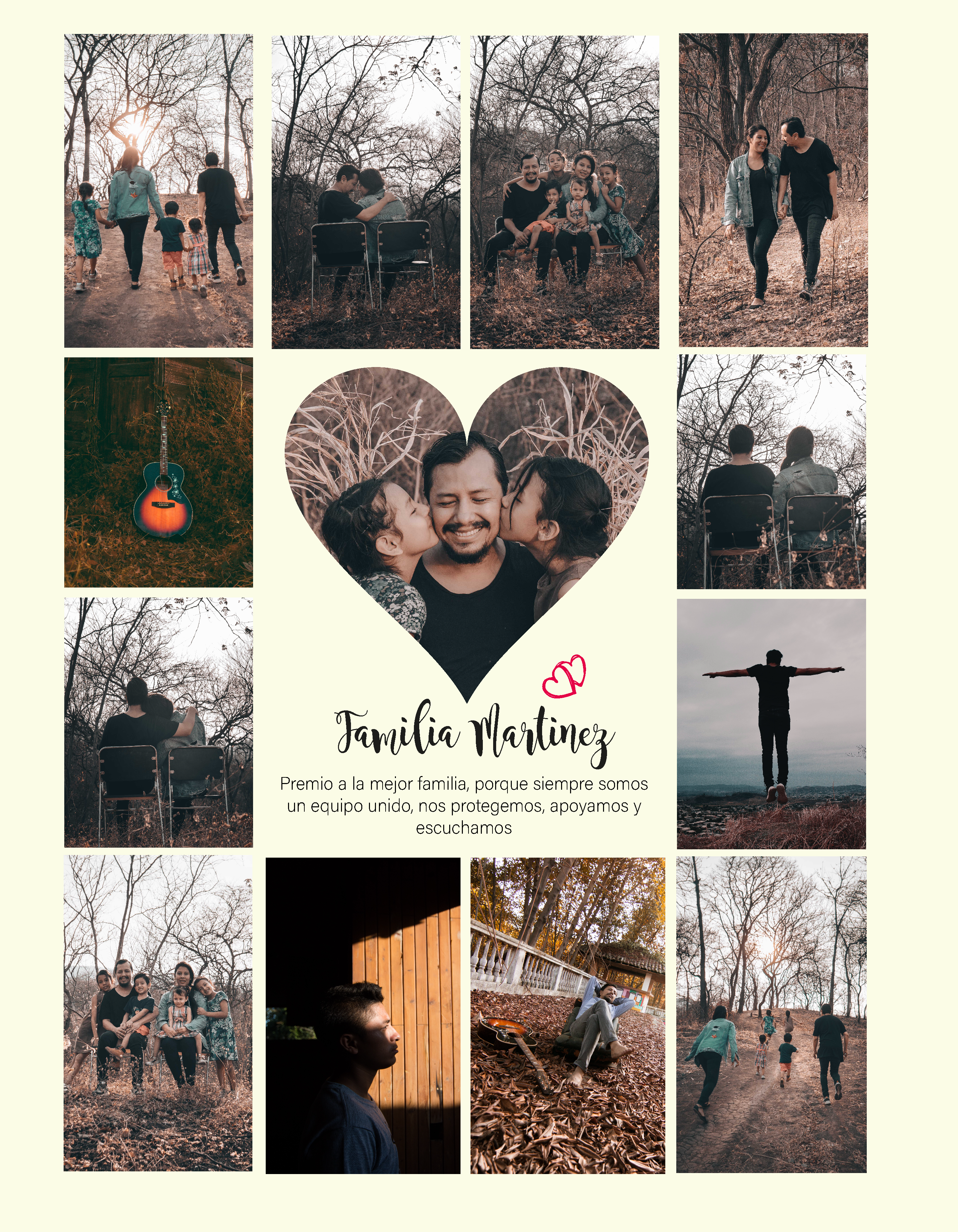 Lámina digital para parejas con diseño de corazón de fotos románticas y frase personalizable de JR.Ilustracions.