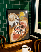 Lámina "Más aceite, menos drama" · Decoración Cocina y Humor (Físico o Digital)