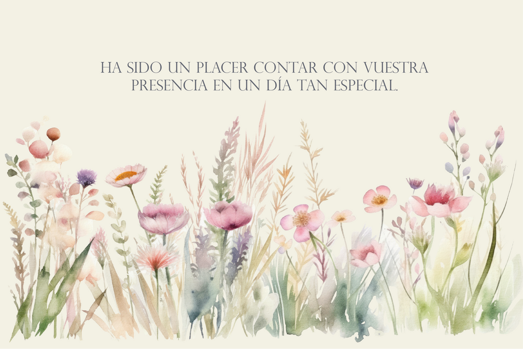 Ilustración botánica de autor en acuarela para fondo de tarjeta de boda personalizada.