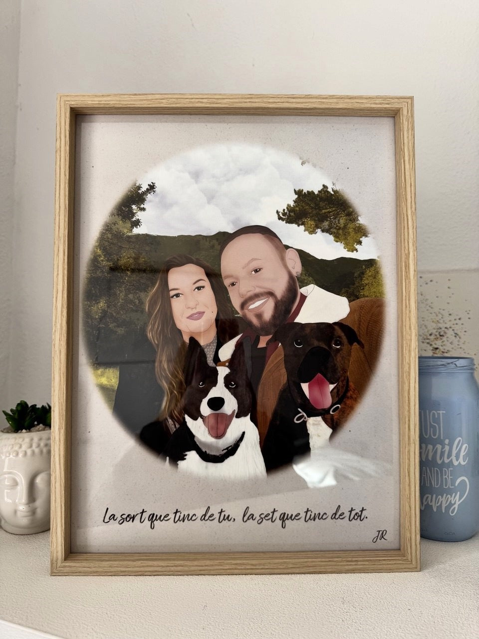 Ilustración Personalizada de Mascotas - Formato Físico