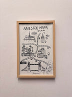 Póster decorativo personalizado Nuestro Mapa para recordar la cronología de una relación sentimental.