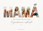 Póster de feliz día de la madre personalizado con fotografías bonitas de los hijos.