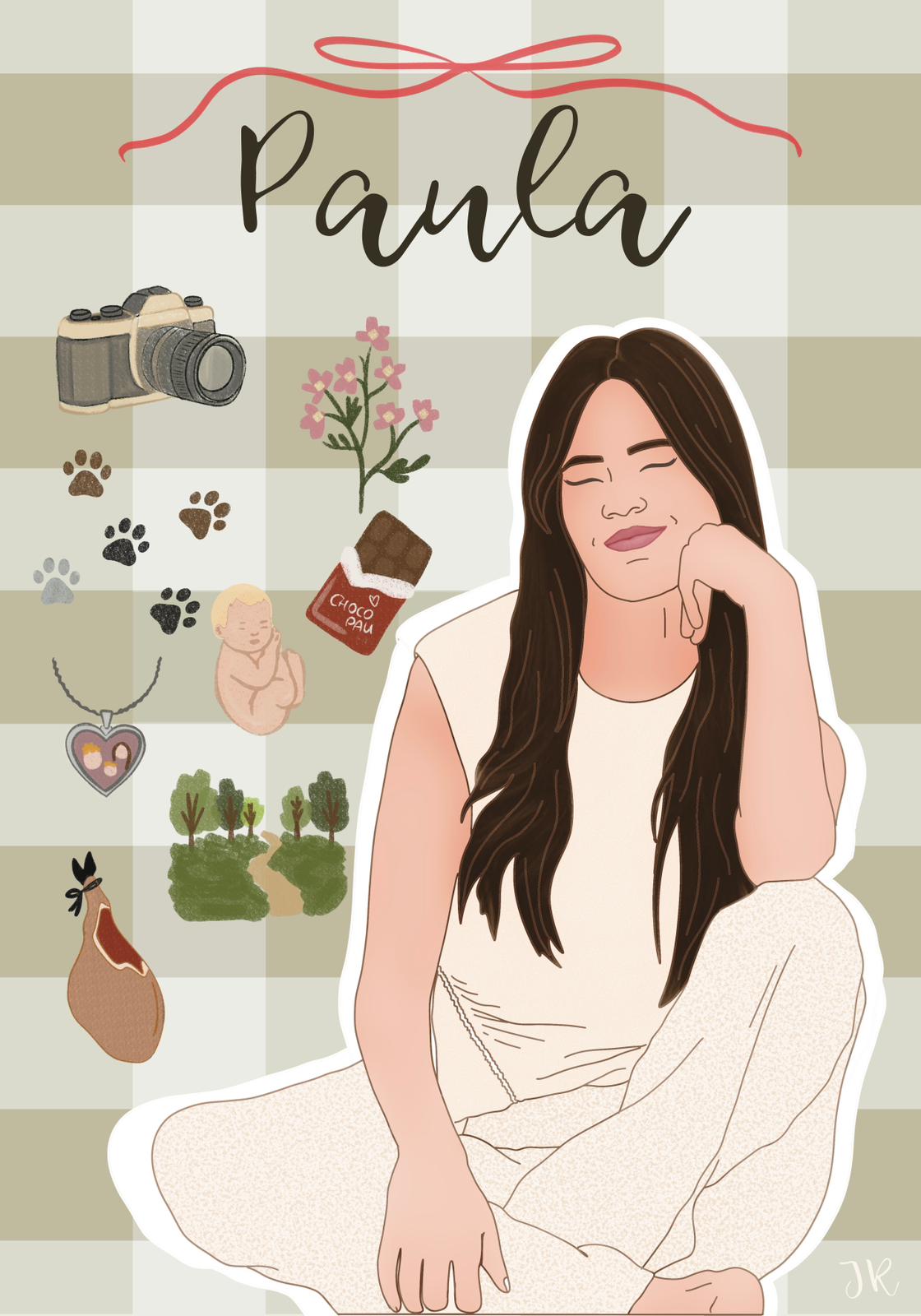 Póster personalizado con nombre y dibujos de pasiones ideal para decorar habitaciones juveniles.