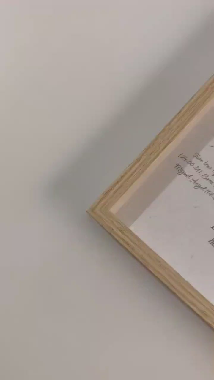 Vídeo demostrativo del acabado físico de los cuadros con historias de vida ilustradas a mano.