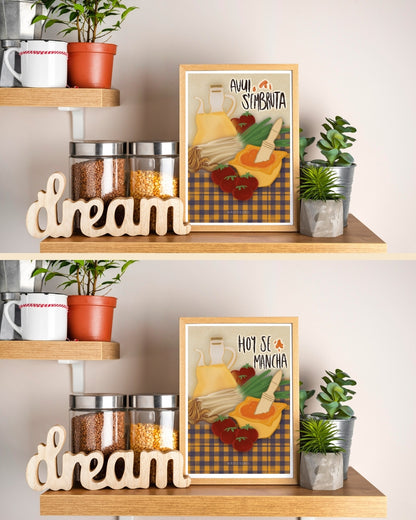 Quadre amb frase típica catalana per a decoració de cuines rústiques i modernes de JR.Ilustracions.