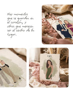 Recuerdos personalizados en formato diez por quince centímetros para regalar en celebraciones y aniversarios.