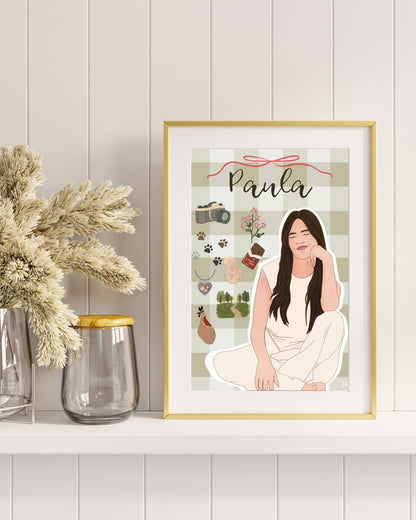 Regalos originales para amigas personalizados con ilustraciones de sus cosas favoritas de JR.Ilustracions.