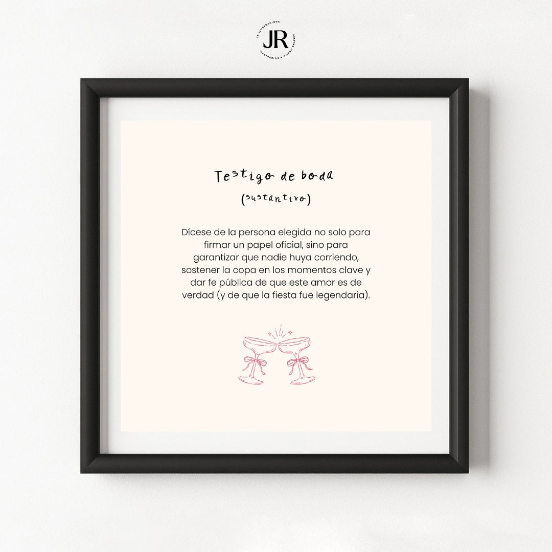 Wedding Bridesmaid Print – A Touching Detail