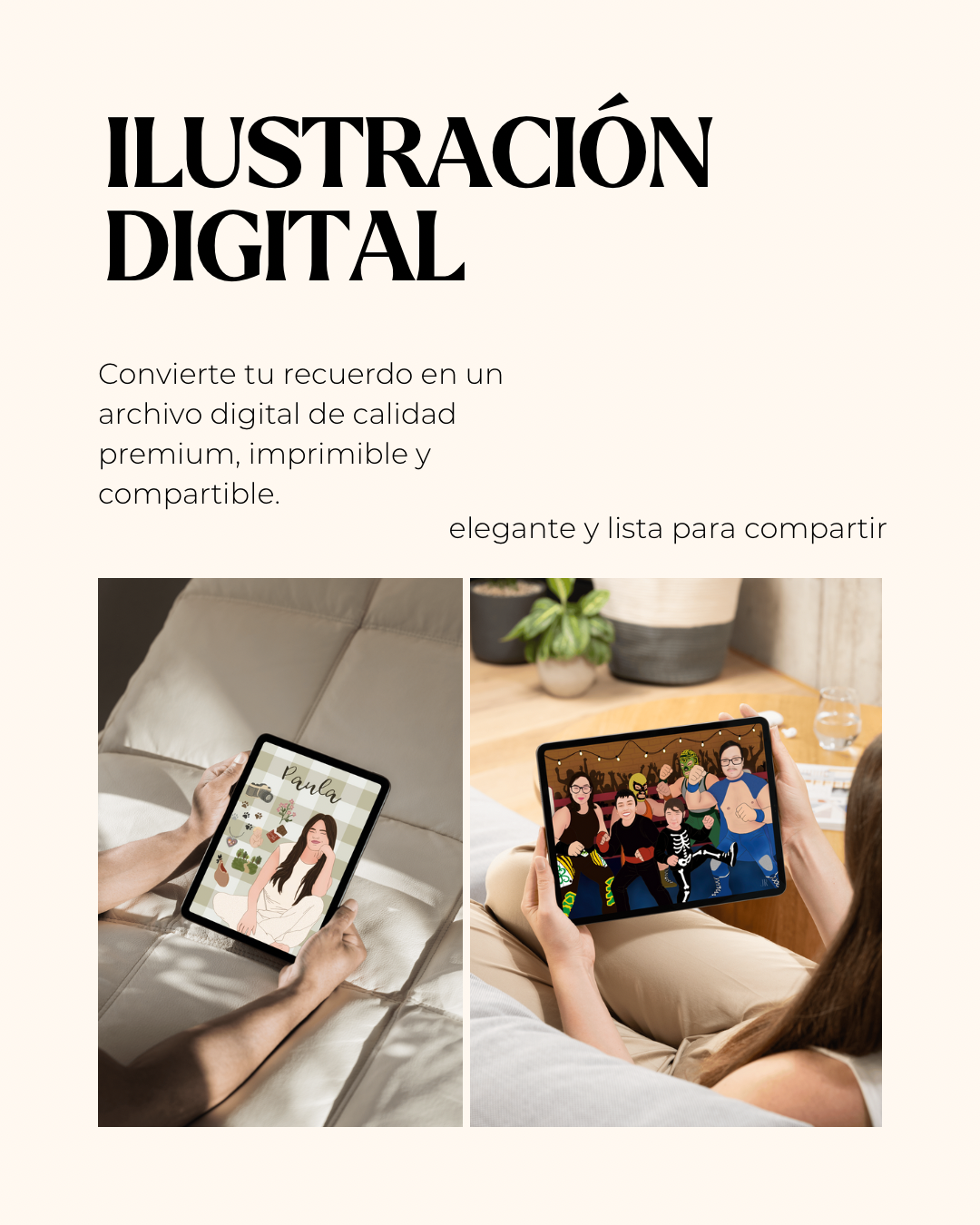 Ventajas del formato de descarga digital en alta resolución listo para imprimir en cualquier soporte.
